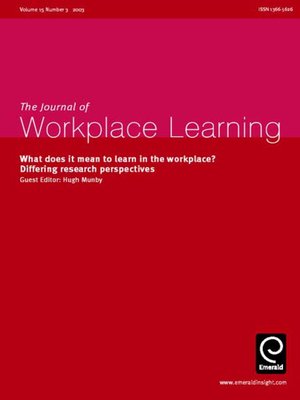 cover image of Journal of Workplace Learning, Volume 15, Issue 3